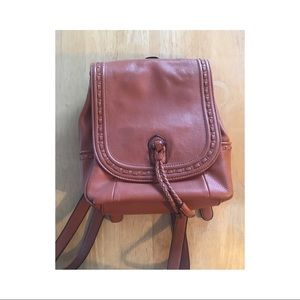 Small brown backpack purse